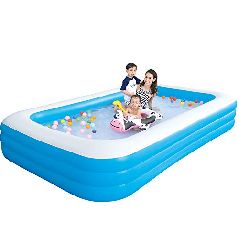 Schwimmbad Aufblasbare Pool Durable Tragbare Outdoor
Indoor Kinder Baby Erwachsene Becken Badewanne Pool
Wasser Spielen Ball Pool 305 * 183 * 56 cm (Blau)
