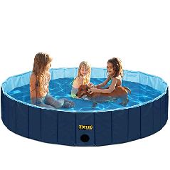 KOPEKS Pool Extra Groß ideal für Kinder/Haustiere
Hunde 160 x 30 cm – marineblau und Himmelblau – XL – XXL