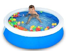 CTO Faltender Badewannen-Familienpool/Säuglingskind-Aufblasbarer
Pool/Planschbecken/Disco-Pool Blau Und Weiß,A,Badewanne