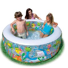 AMhuui Aufblasbare Schwimmbäder, Aufblasbare Badewanne
Runde Oberirdisch Schwimmzentrum Familie Aufblasbare
Pool Spielzeug Spiele für Kinder und Erwachsene 152×56
cm
