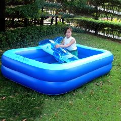 Inflatable Bath Home Badewanne Aufblasbarer Pool Erwachsene
Badewanne Whirlpool Familienpool Babybadewanne (Farbe:
Blau, Größe: 260 * 165 * 50cm)